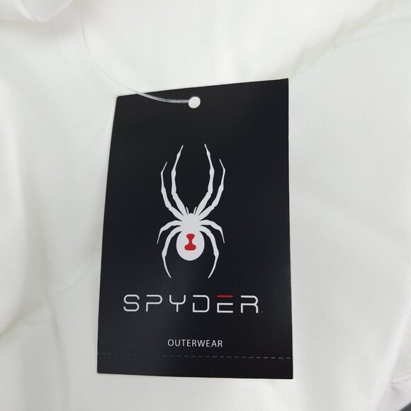 Spyder Womens Size L Puffer Jacker Coat White ProWeb-Wind ThermoWed FlexWeb $199 - Picture 11 of 14